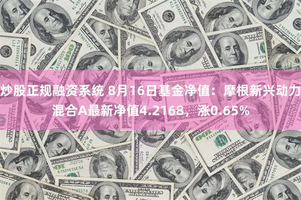 炒股正规融资系统 8月16日基金净值：摩根新兴动力混合A最新净值4.2168，涨0.65%