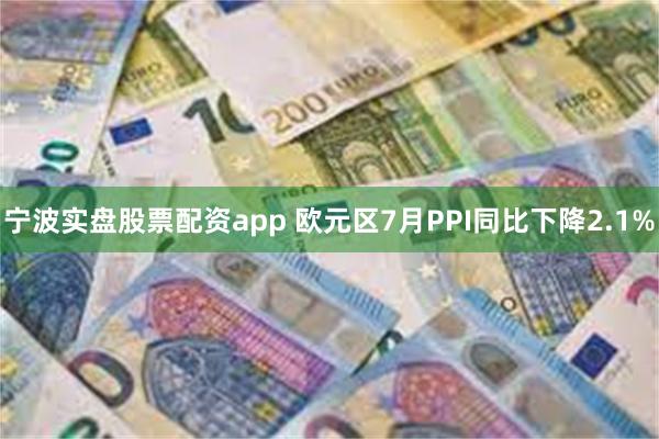 宁波实盘股票配资app 欧元区7月PPI同比下降2.1%