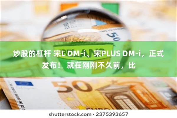 炒股的杠杆 宋L DM-i、宋PLUS DM-i，正式发布！ 就在刚刚不久前，比