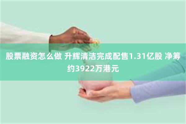 股票融资怎么做 升辉清洁完成配售1.31亿股 净筹约3922万港元