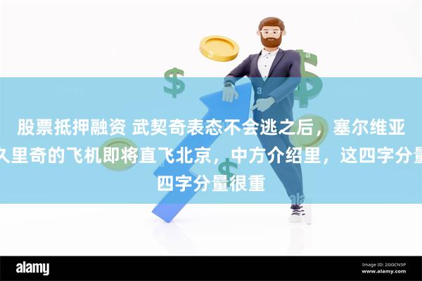 股票抵押融资 武契奇表态不会逃之后，塞尔维亚外长久里奇的飞机即将直飞北京，中方介绍里，这四字分量很重